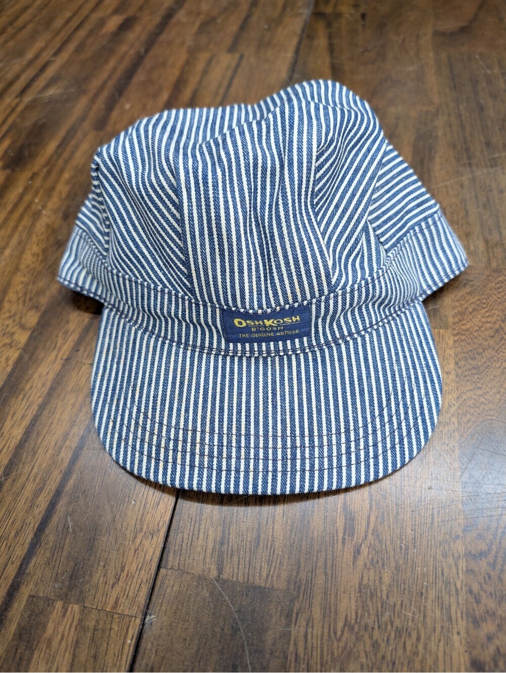 Conductor Cap OshKosh B'gosh Hickory Stripe Denim USA OSFA